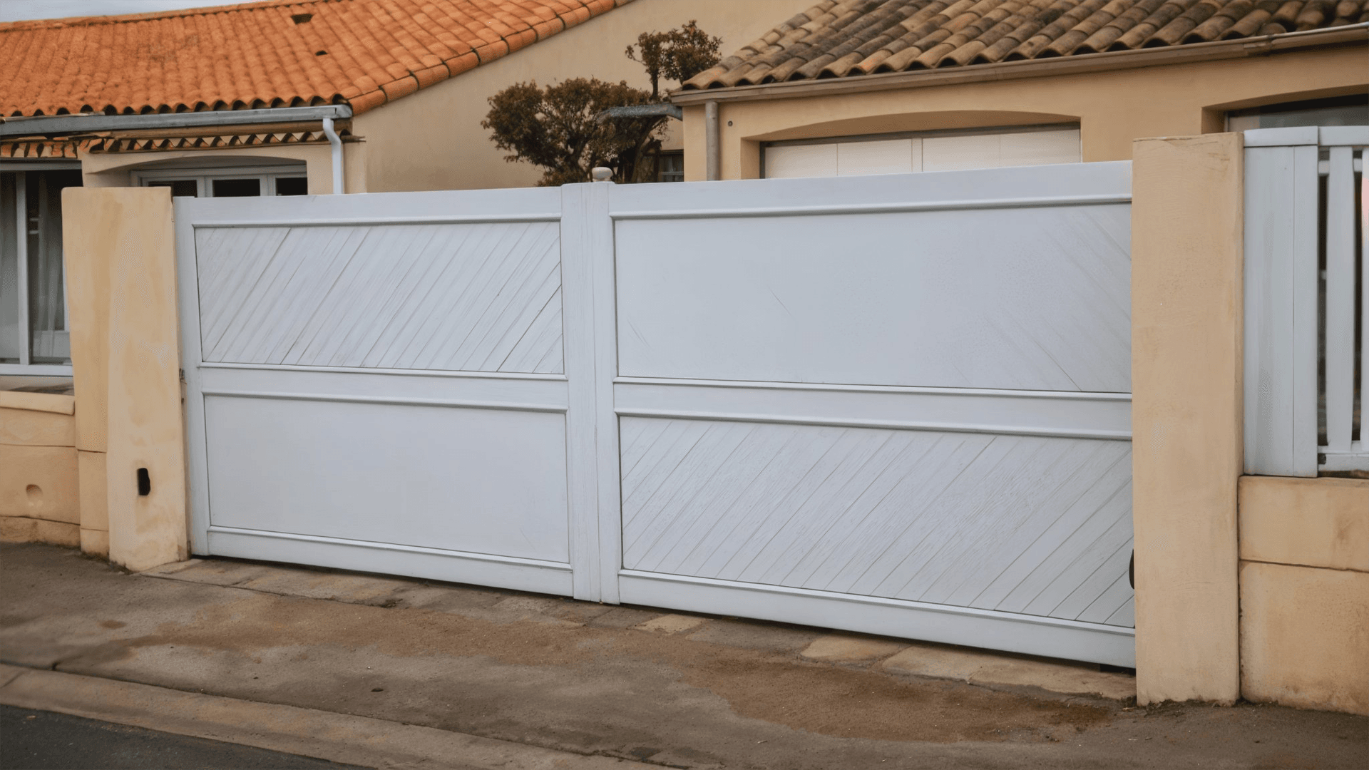 Portail PVC blanc