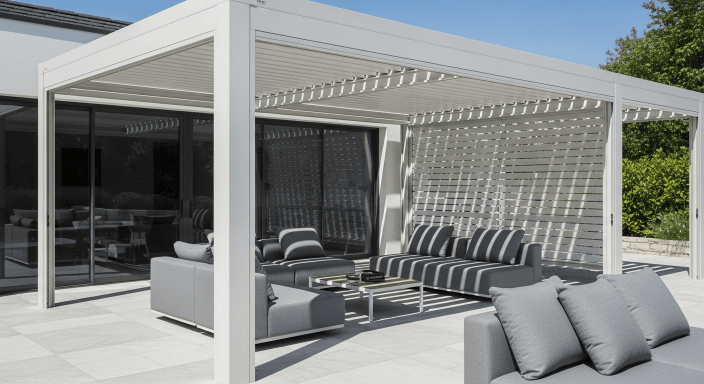 Illustration de l'article sur pergolas adossées : le guide complet pour aménager votre espace extérieur