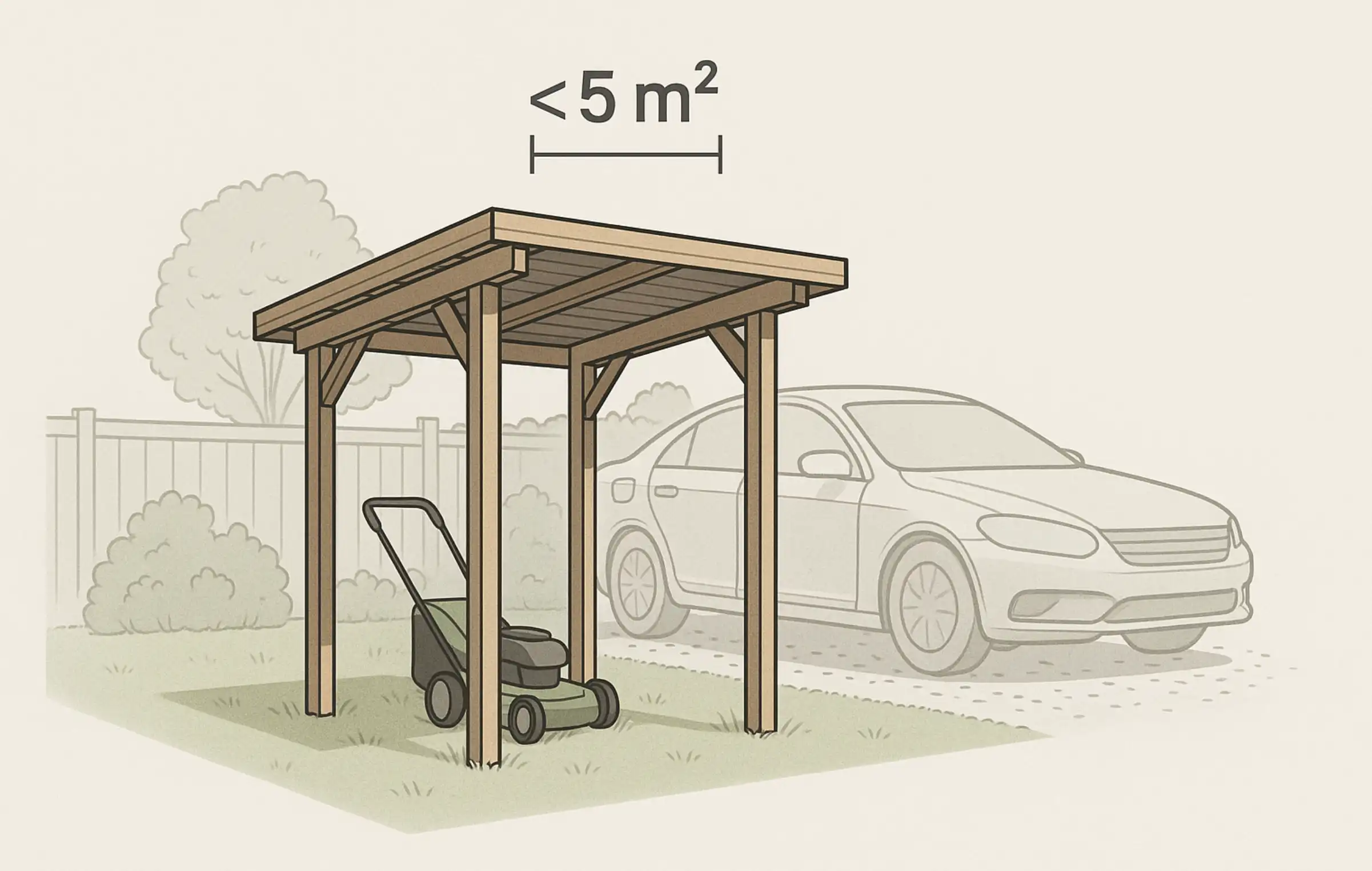 carport de moins de 5m2