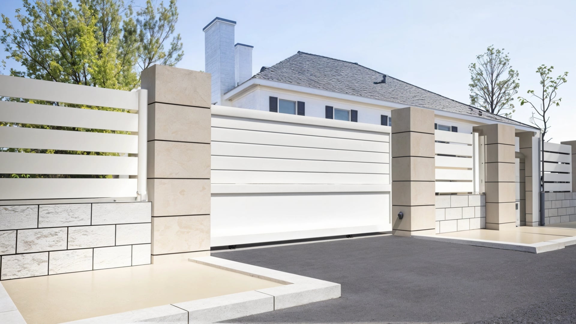 portail pvc blanc neuf