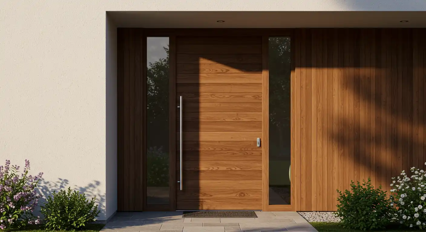 porte d'entrée en bois